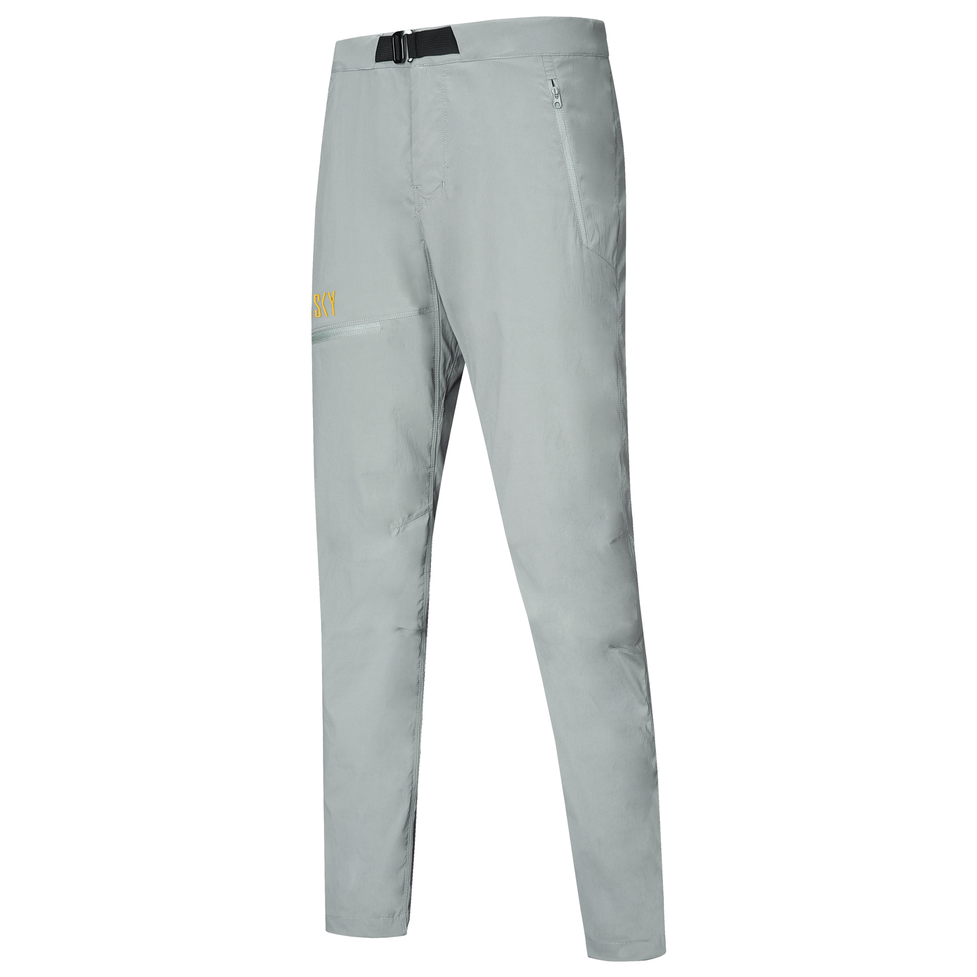 男款調整帶拉鏈休閒長褲 空間灰