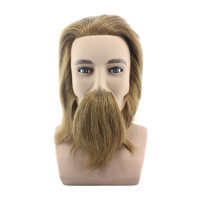 真髮鬍子男人頭