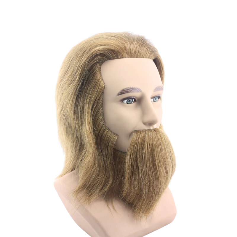 真髮鬍子男人頭