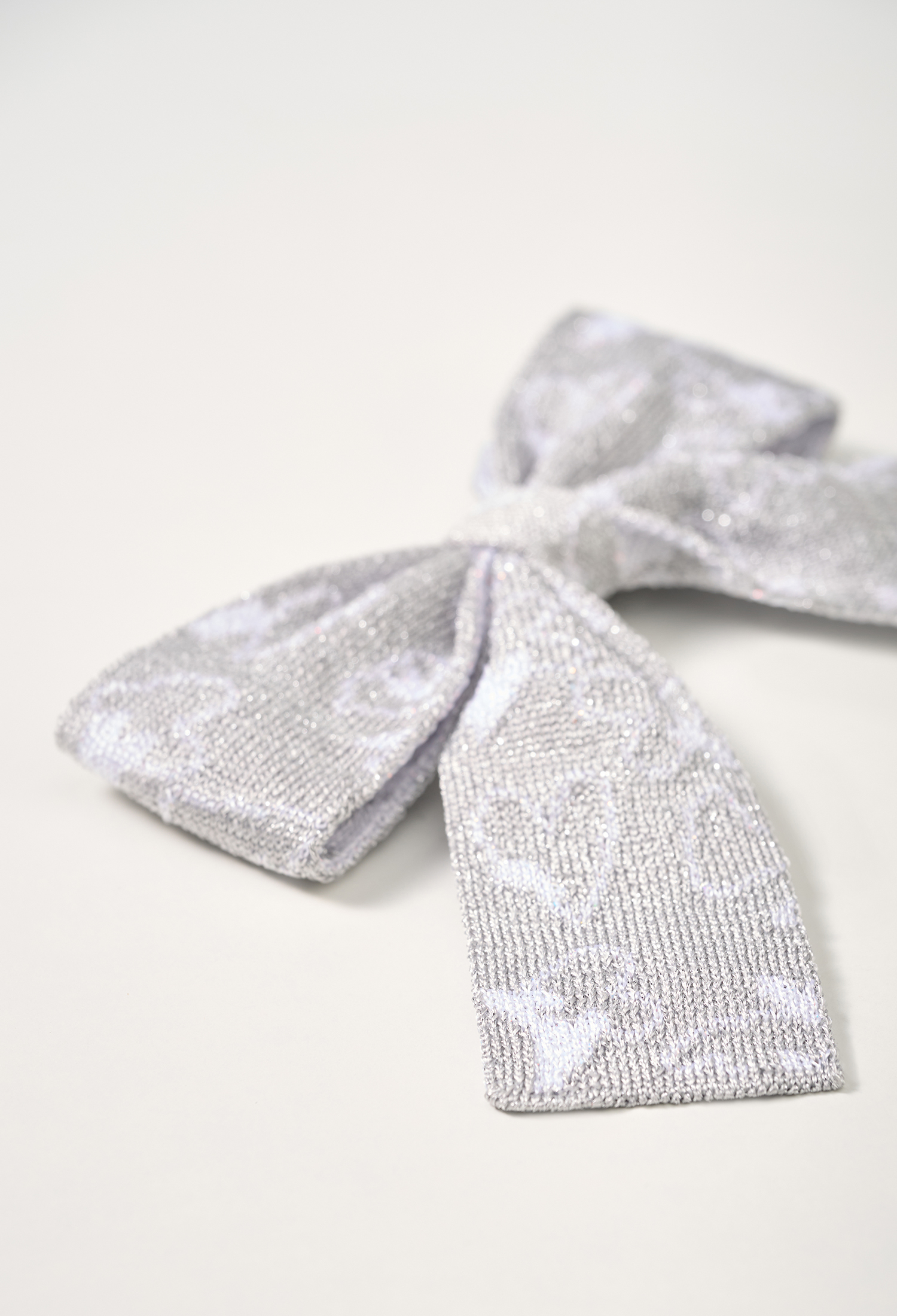 茱莉亞蝴蝶結夾飾 金蔥銀