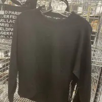 [S] KARL LAGERFELD BLACK RHINESTONE LOGO TAPE SWEATSHIRT, L4ZH7099-BLK (SKL1324)