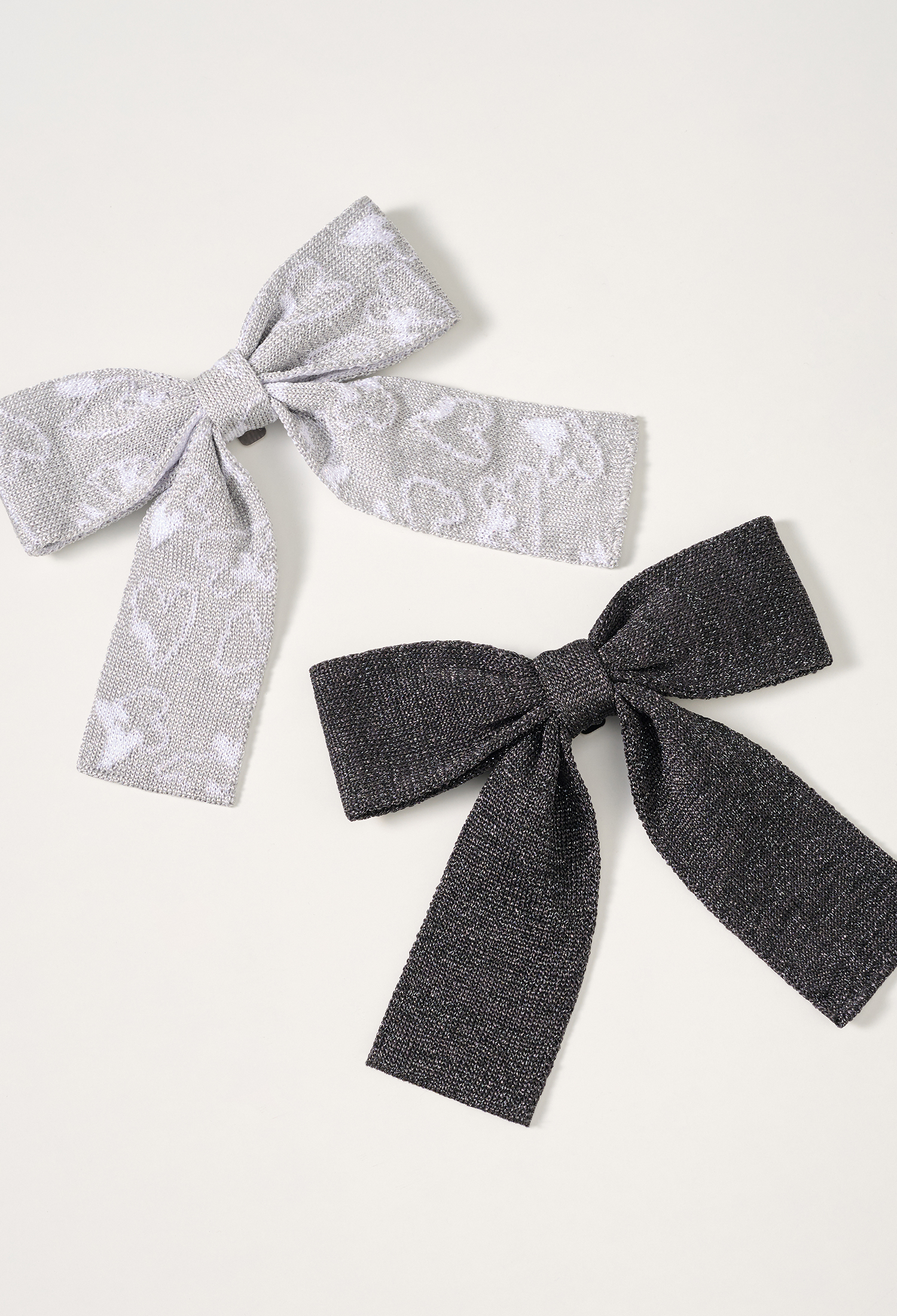 茱莉亞蝴蝶結夾飾 金蔥黑