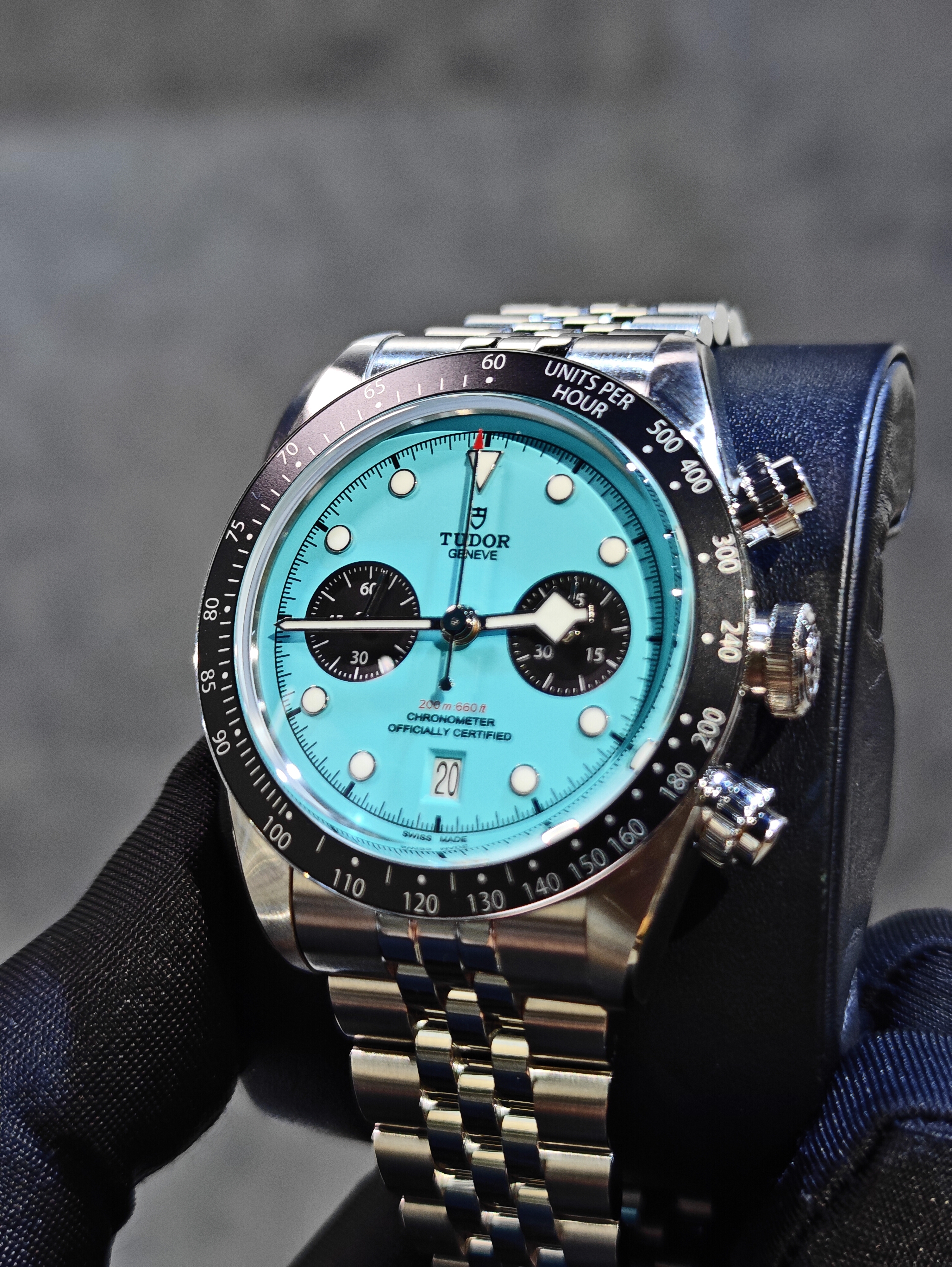 BRAND NEW TUDOR m79360n-0024 79360 79360n TURQUOISE FLAMINGO TIFFANY BLUE DIAL DARIMG WATCH BLACK BAY CHRONO 41MM JUBILEE STRAP BECKHAM