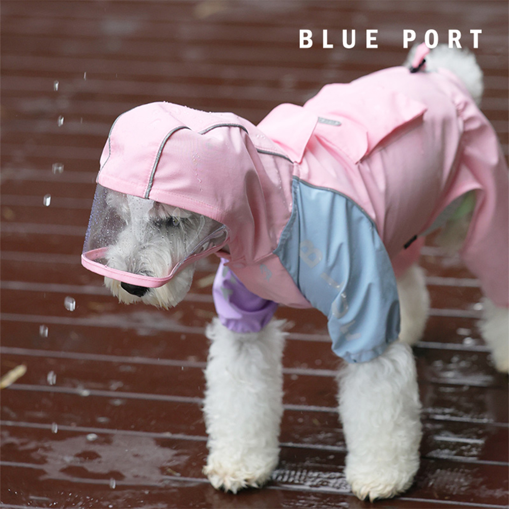 Blue Port - BP撞色四角雨衣 - 粉紅/紫色/綠色