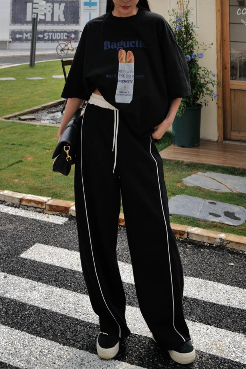 車線白褲頭運動褲*3色