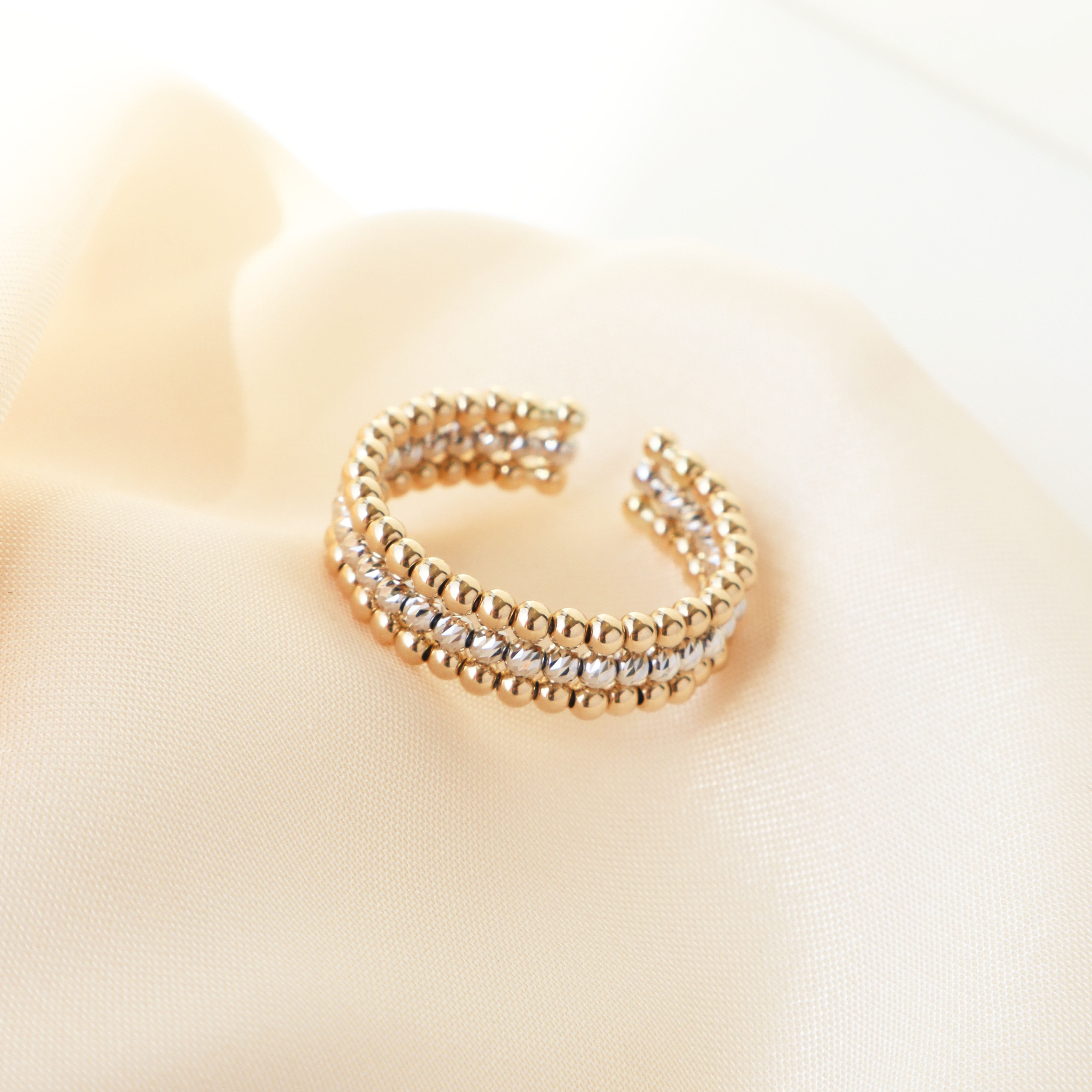 18K/日本設計款系列-金緞戒指