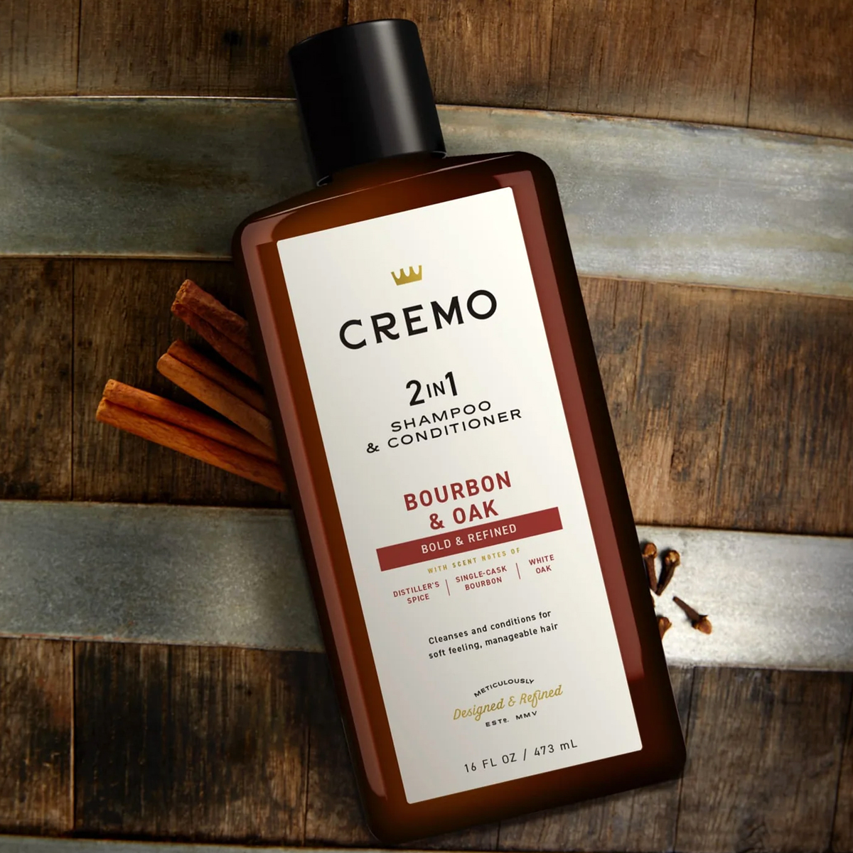 美國 Cremo - 沙龍洗髮精（波本威士忌橡木桶 / 洗髮護髮二合一）