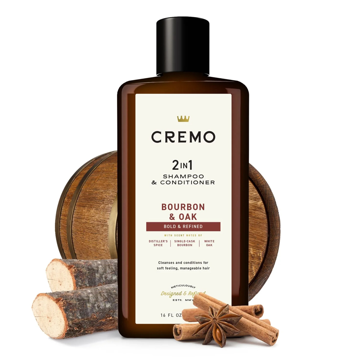 美國 Cremo - 沙龍洗髮精（波本威士忌橡木桶 / 洗髮護髮二合一）