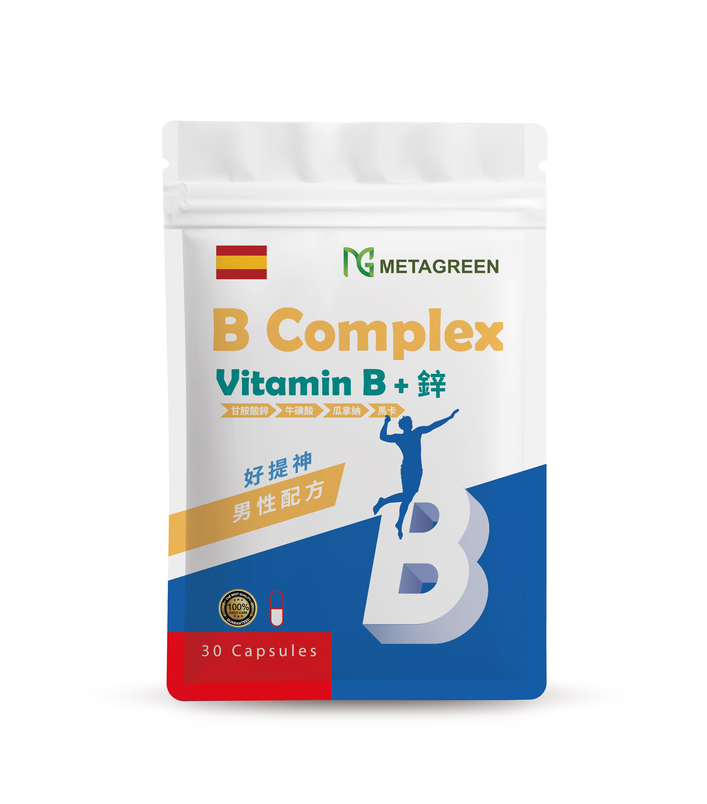 【精神補給】Ｂ＋鋅複方 男性配方(30粒/袋)