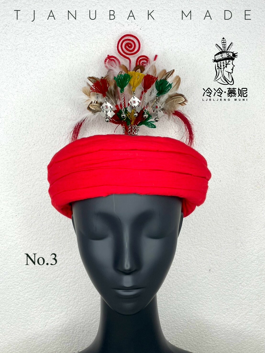 W-No.3 絨毛毛線紅毛羽座 28cm