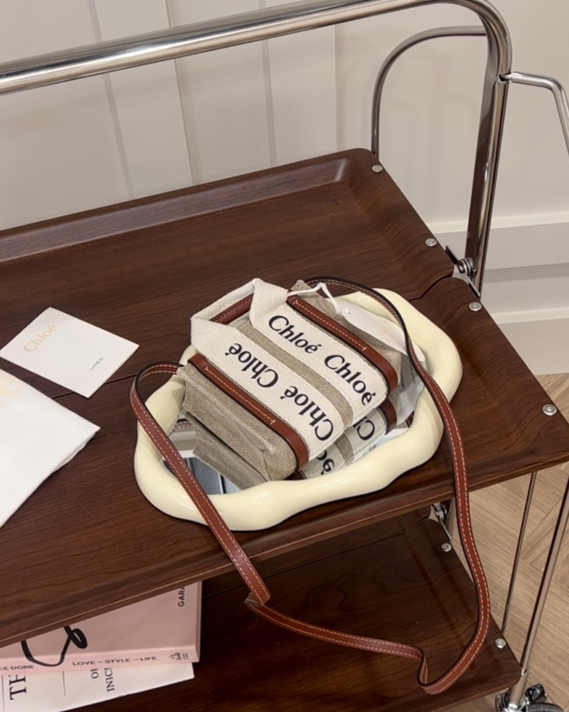 CHLOE｜NANO WOODY 托特包 棕色