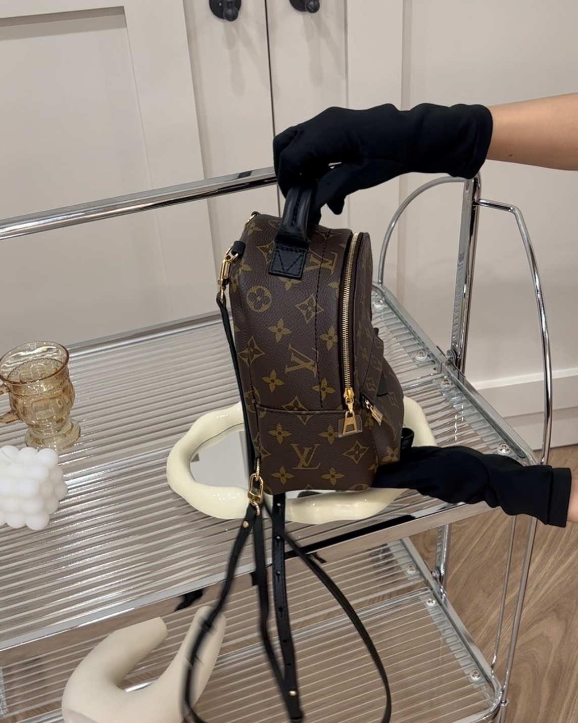 LV｜PALM SPRINGS MINI小書包 棕色老花 M44873