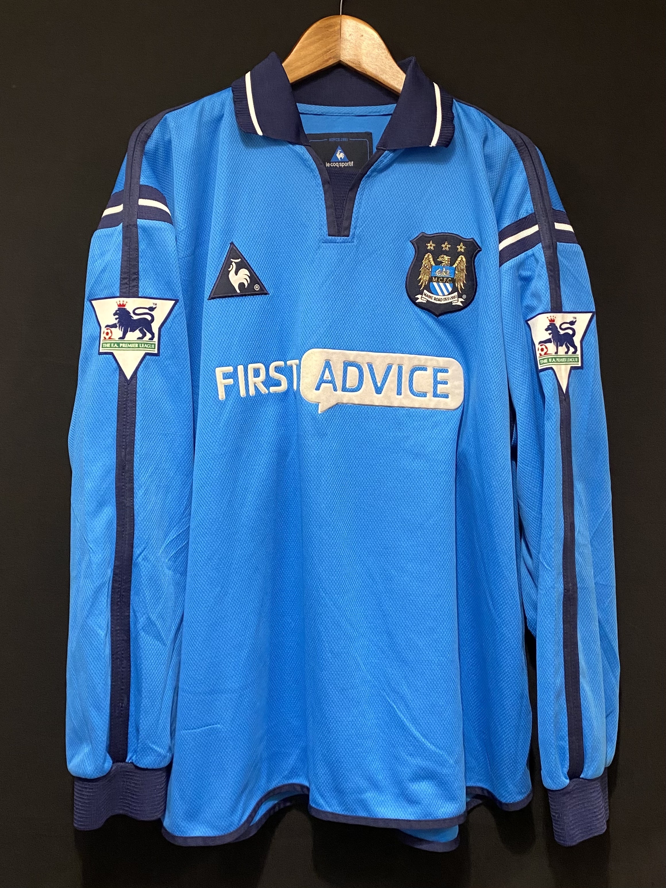 (球員版) 曼城 2002-2003 Le Coq Sportif 主場長袖球員版球衣 #39 ANELKA