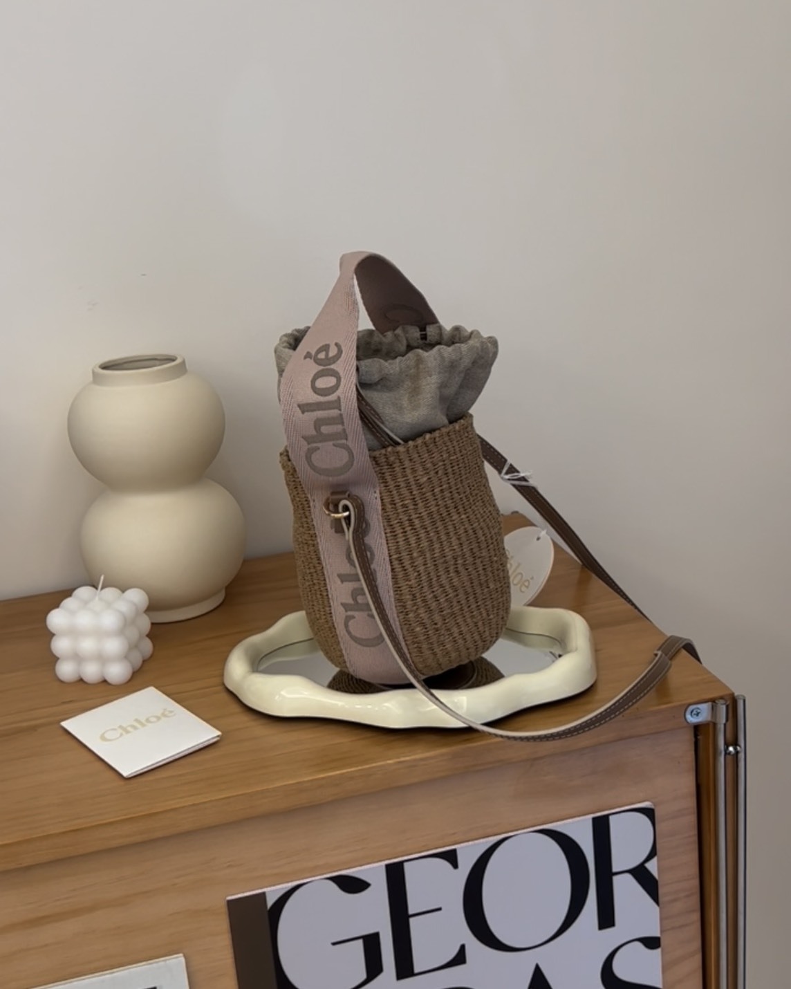 CHLOE｜WOODY小號水桶包 胭脂粉