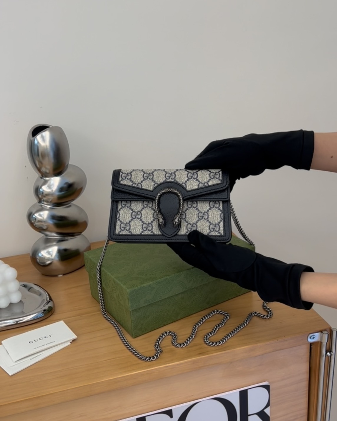 GUCCI｜DIONYSUS 超迷你酒神包 黑色/海軍藍