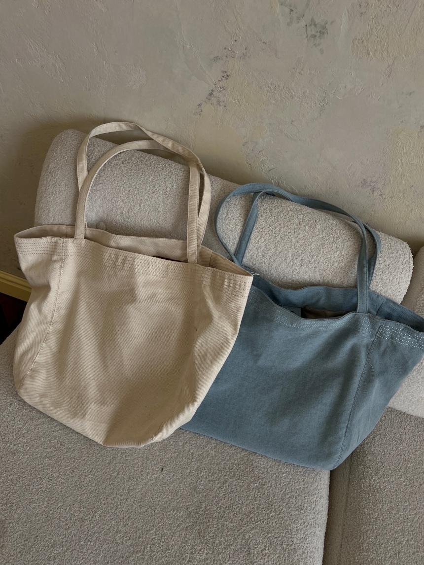 牛仔帆布外出大包*2色