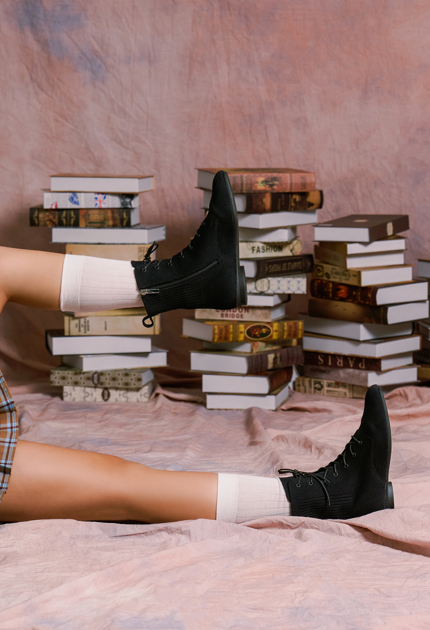 維多利亞平底靴 經典黑