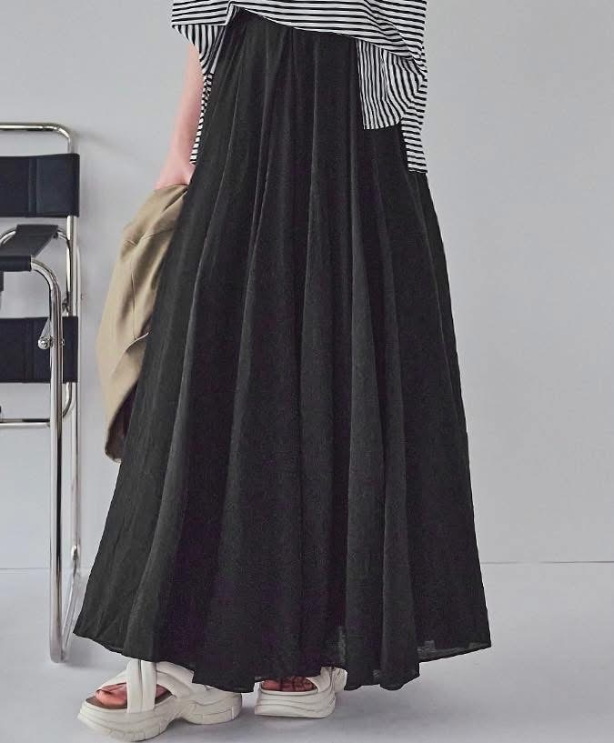 titivateシアータックボリュームスカート黑S（AFXP4320）