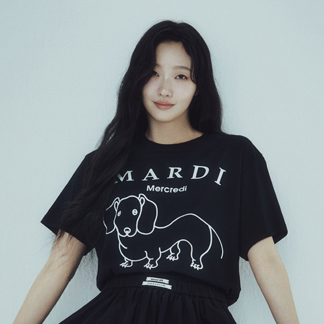 一般款 🇰🇷 韓國 MARDI MERCREDI TSHIRT DDANJI CH.06 線條畫 狗狗 臘腸狗 金高銀同款 短T 短袖 / 現貨