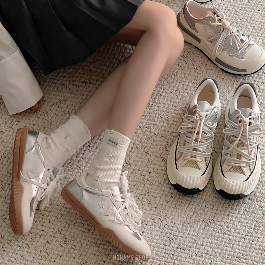 CONVERSE RUN STAR TRAINER 復古 德訓鞋 銀白色 (男/女同款)