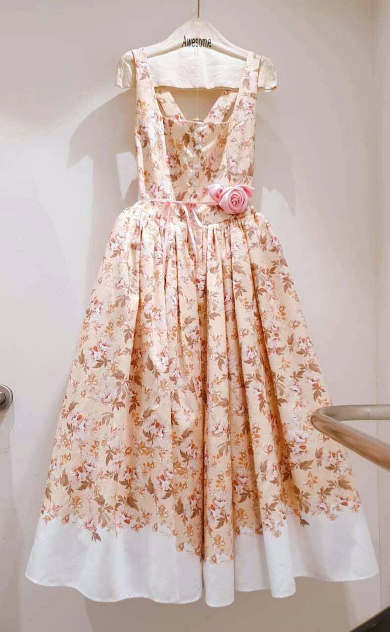 PM_K4140  ▶️方領花花洋裝 👉B:cm W:cm H:cm L:cm👈