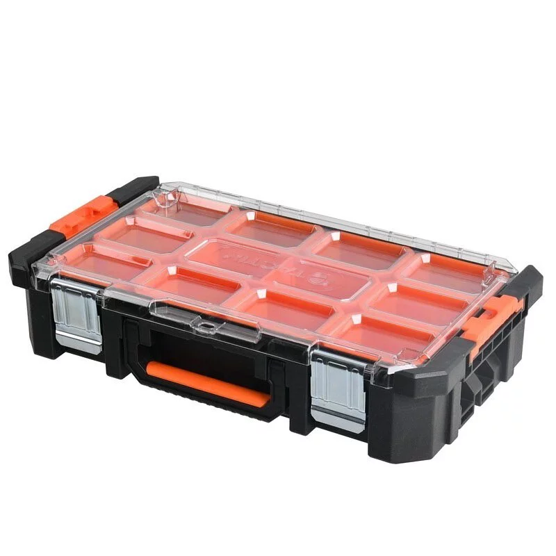 TACTIX 掀蓋式透明零件盒 TX-0383