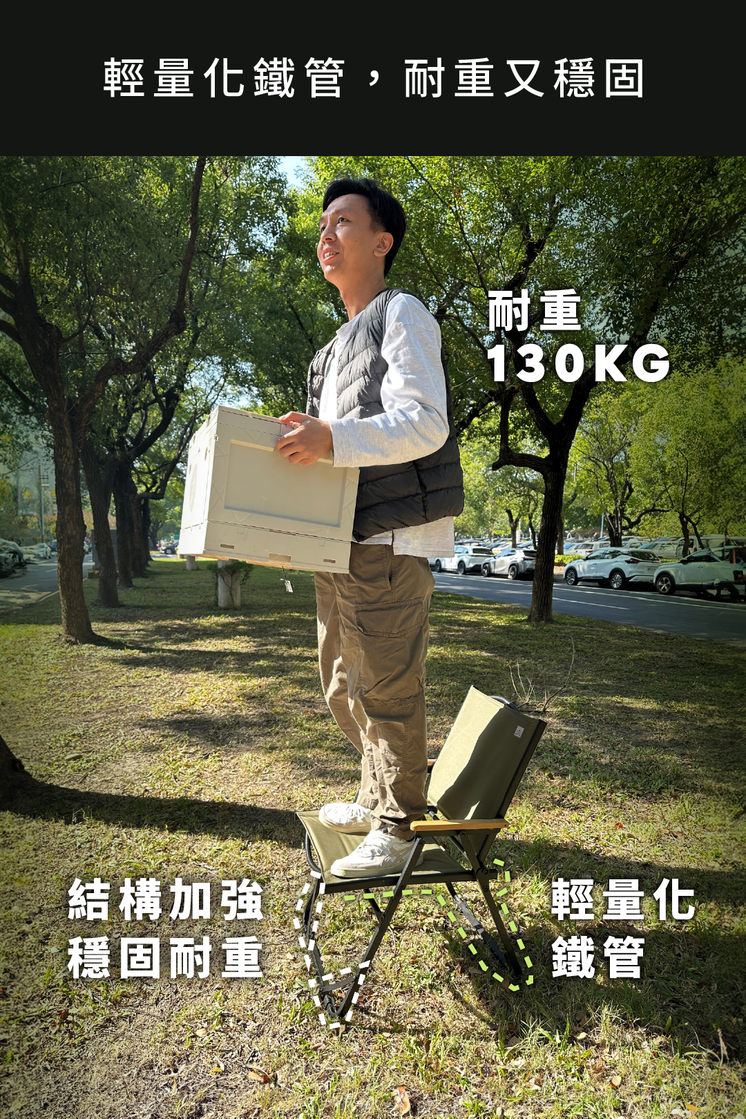 露營椅可承重130KG