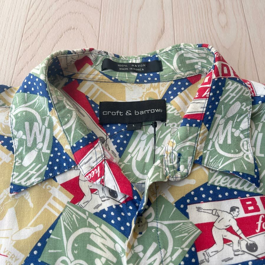 Croft & Barrow普普風保齡球標貼短袖恤衫