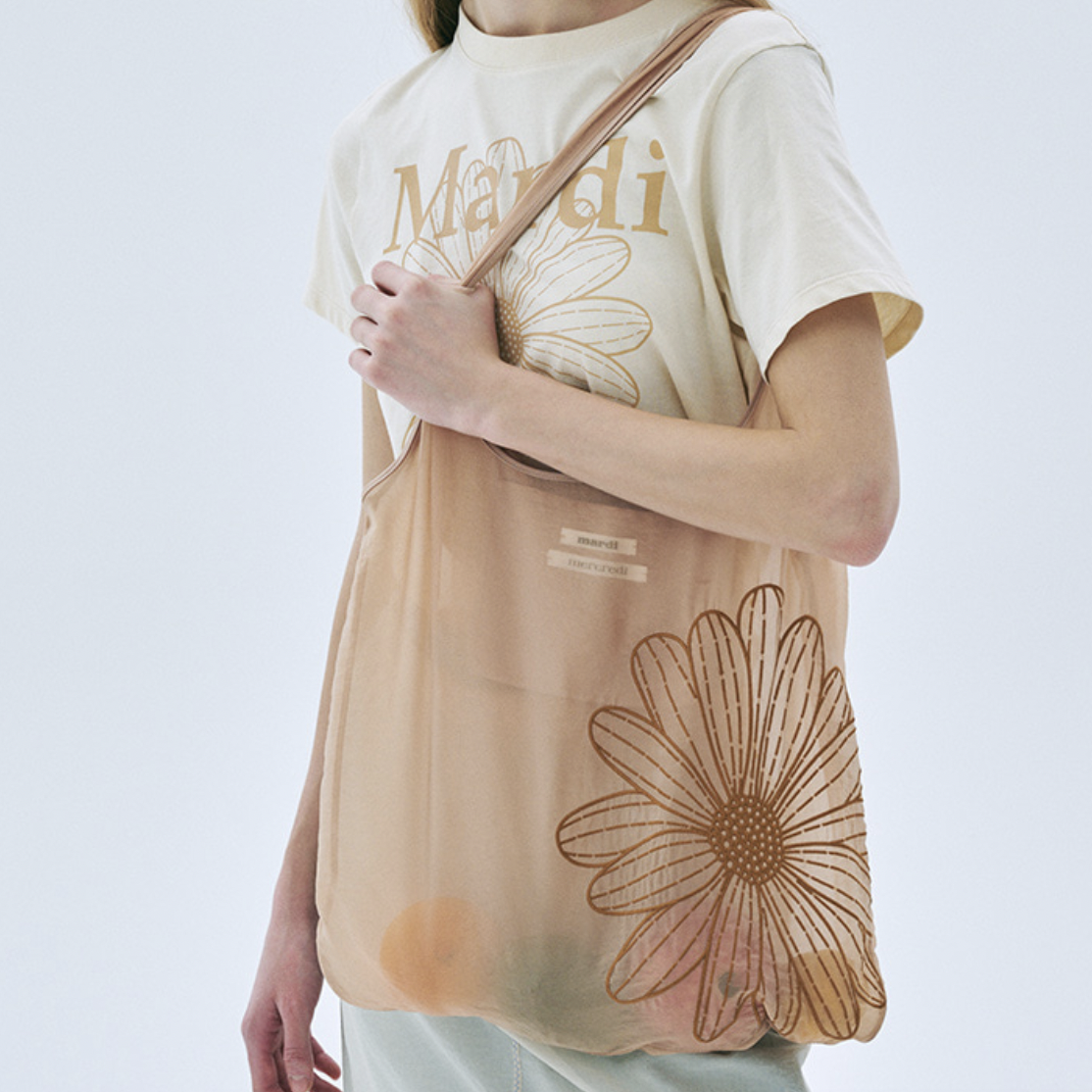 🇰🇷 韓國MARDI MERCREDI SHEER BAG FLOWER 花花雛菊金高銀同款