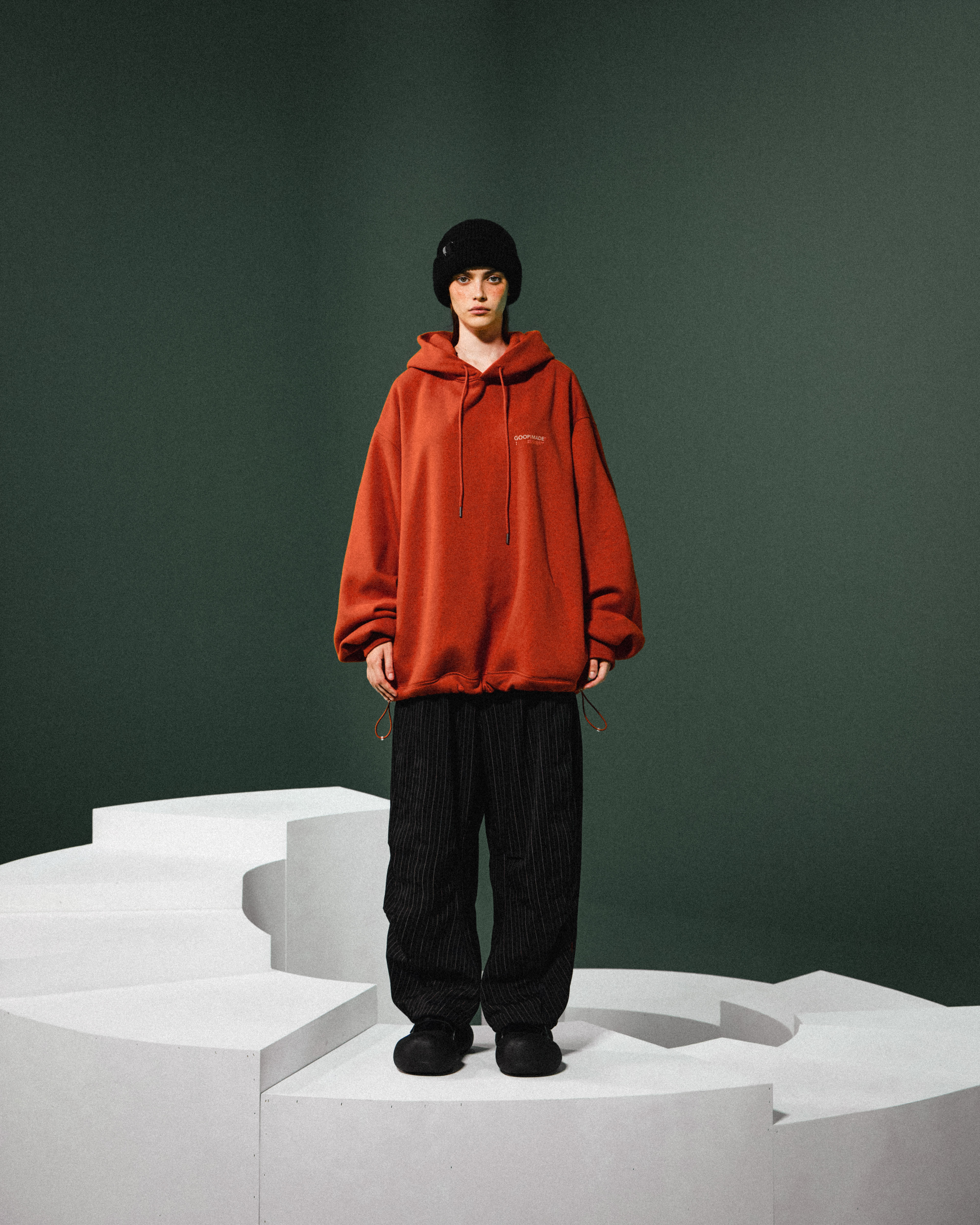 GOOPiMADE “8SE-03H" THE Shokunin Oversized Hoodie - Pumpkin