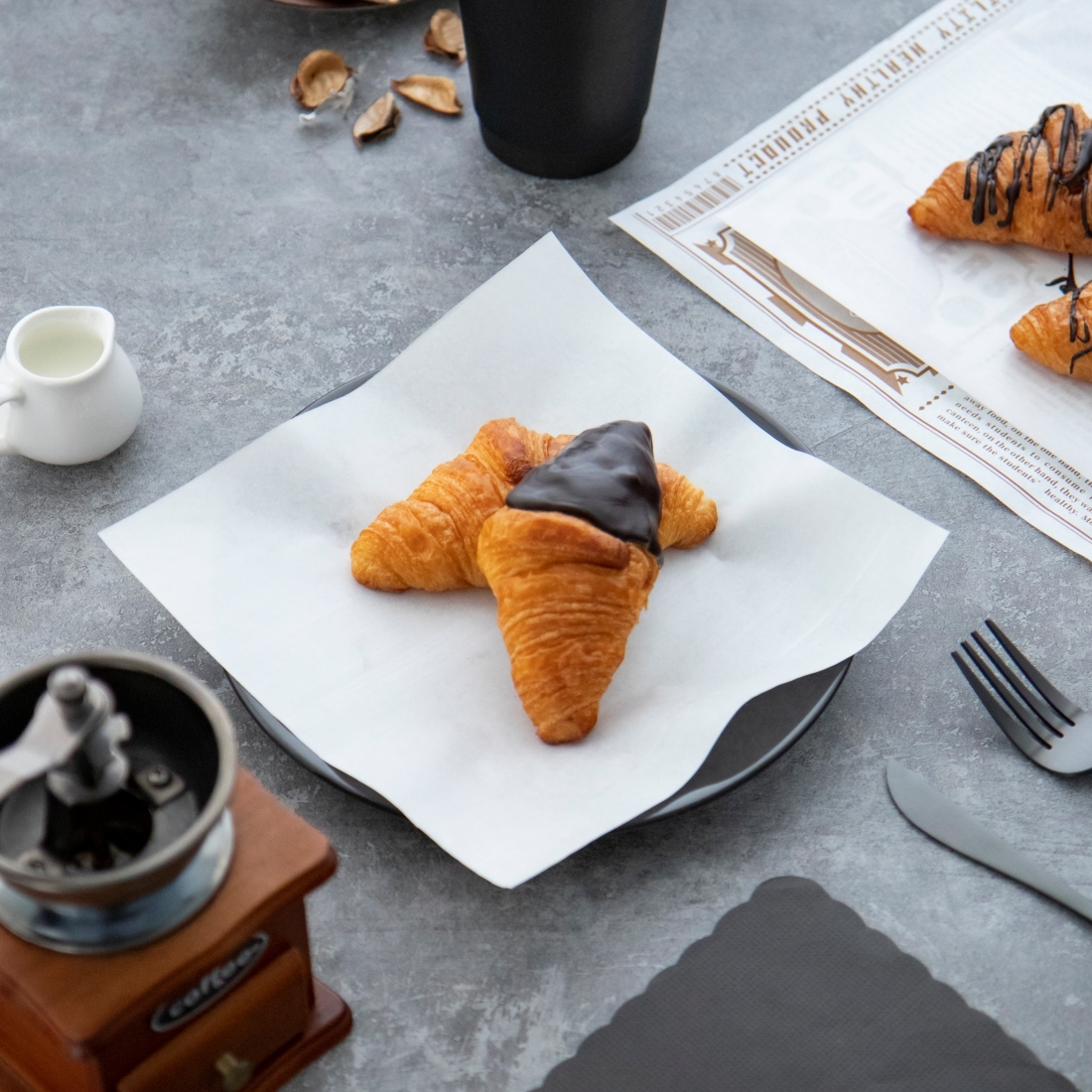 平張淋膜紙 白牛 20x20cm