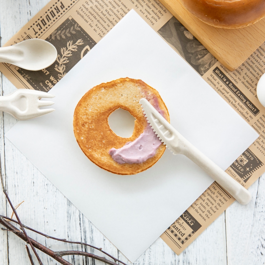 平張淋膜紙 白牛 30x30cm