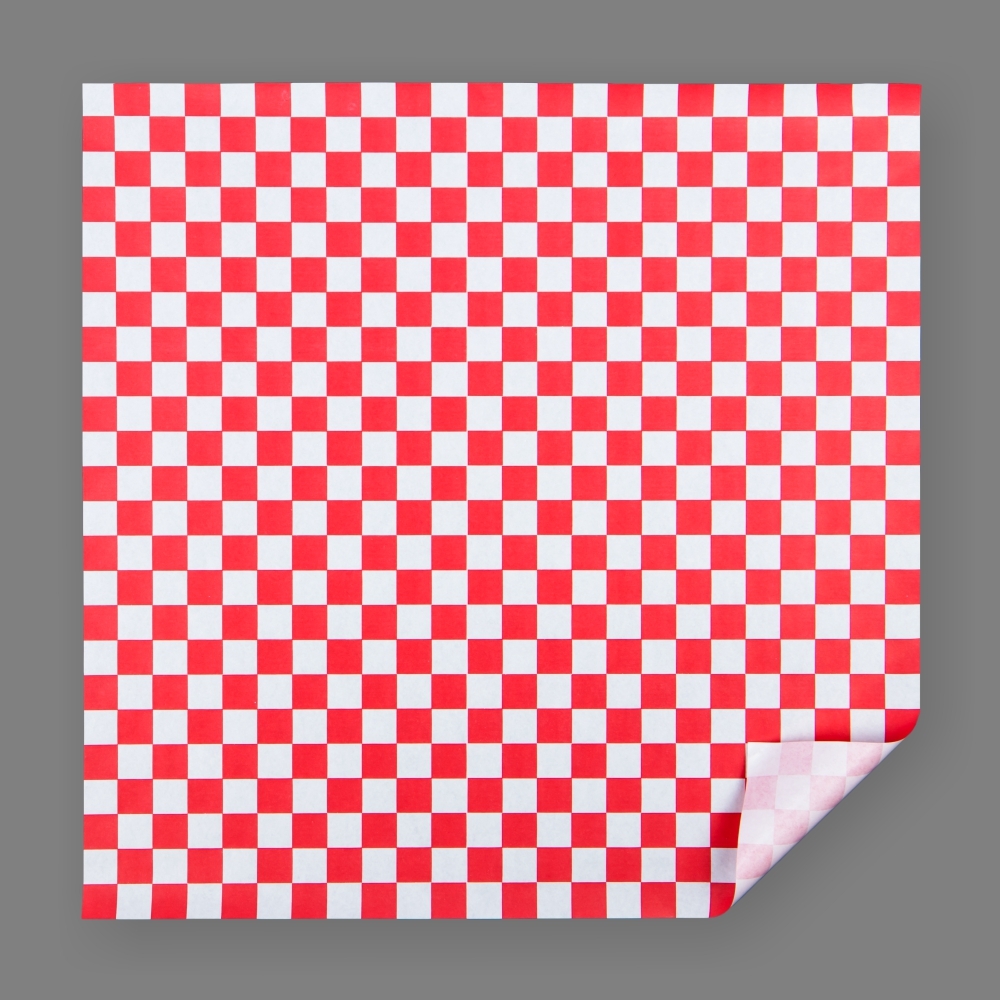 平張淋膜紙 白牛-格紋款 30x30cm