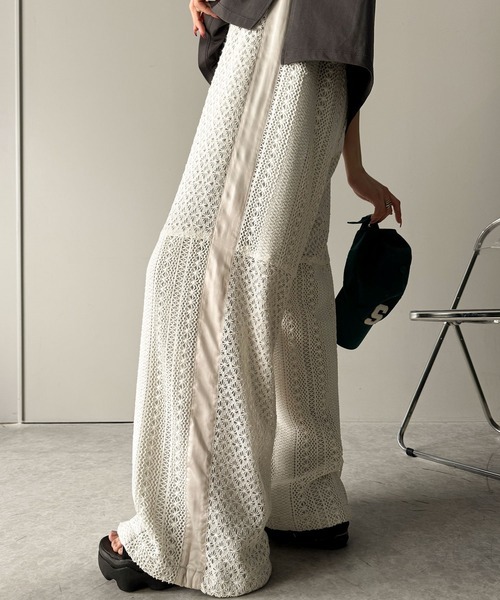 日本🇯🇵連線 Classical Elf 簍空雕花寬褲 落地褲 寬鬆 2色(任買兩件711免運)/預購