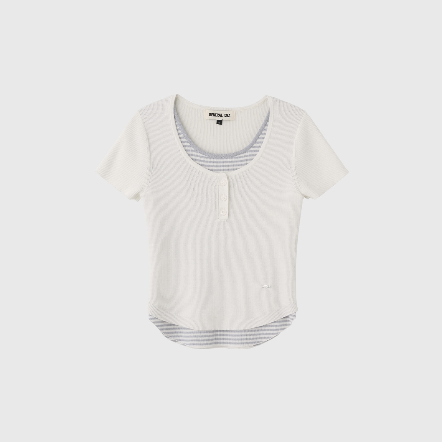 [GENERAL IDEA] STRIPED LAYERED PULLOVER