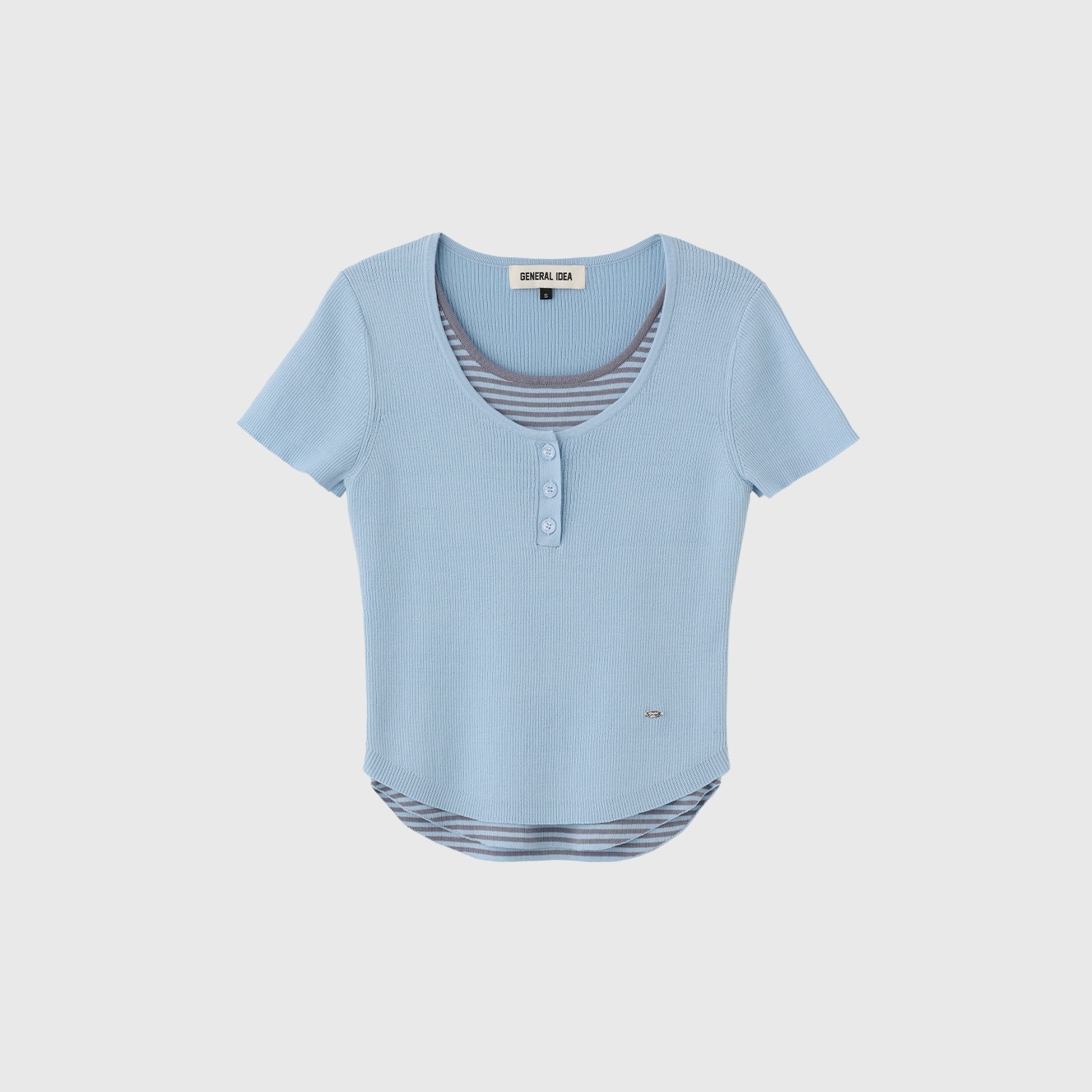 [GENERAL IDEA] STRIPED LAYERED PULLOVER