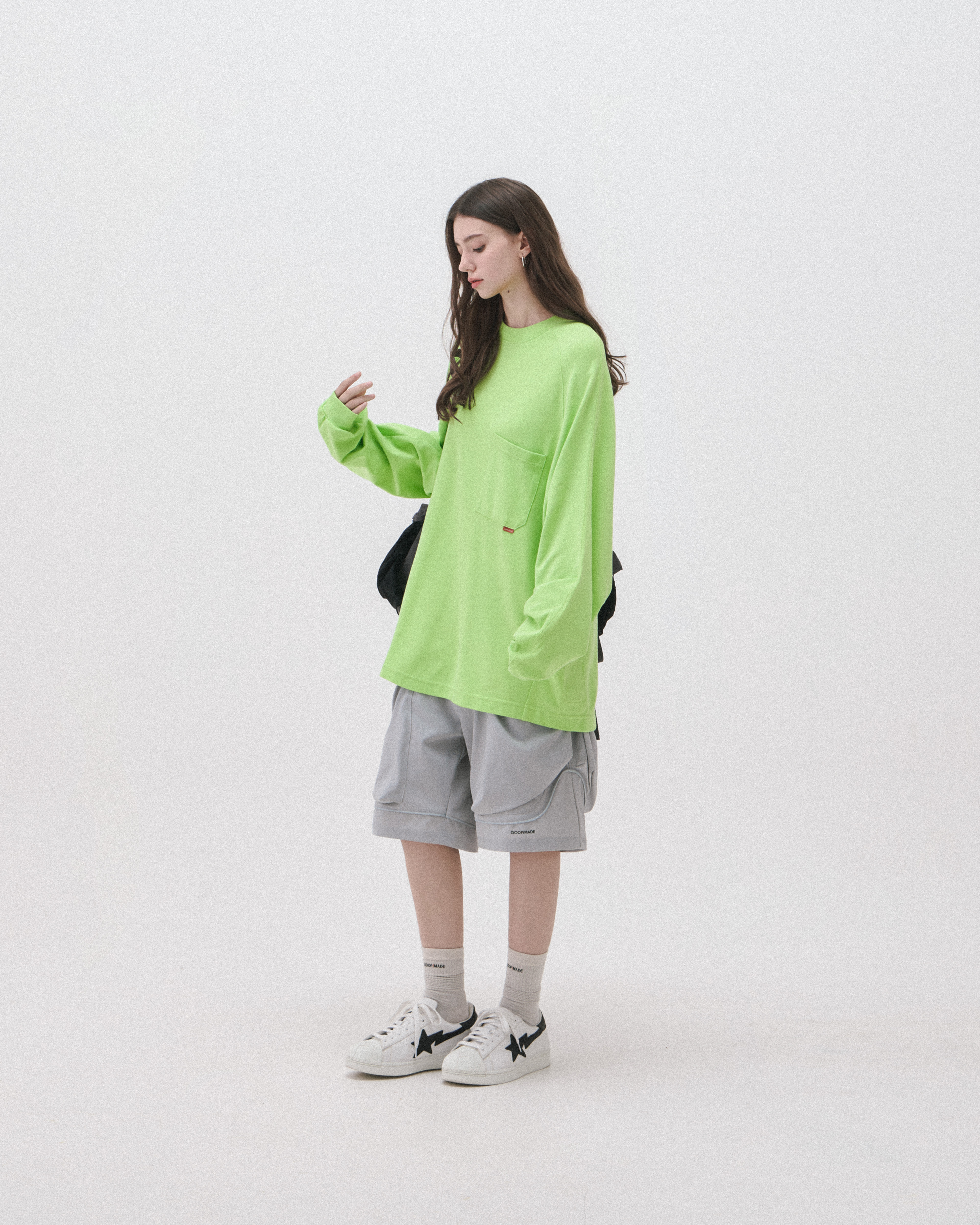 GOOPiMADE “X_Model-01” New-Form Pocket Tee - Neon