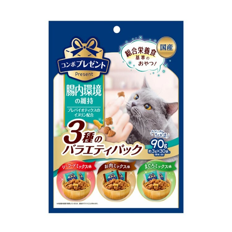 Combo Present 貓用 腸道護理 海鮮 肉肉脆餅 3g x 30袋