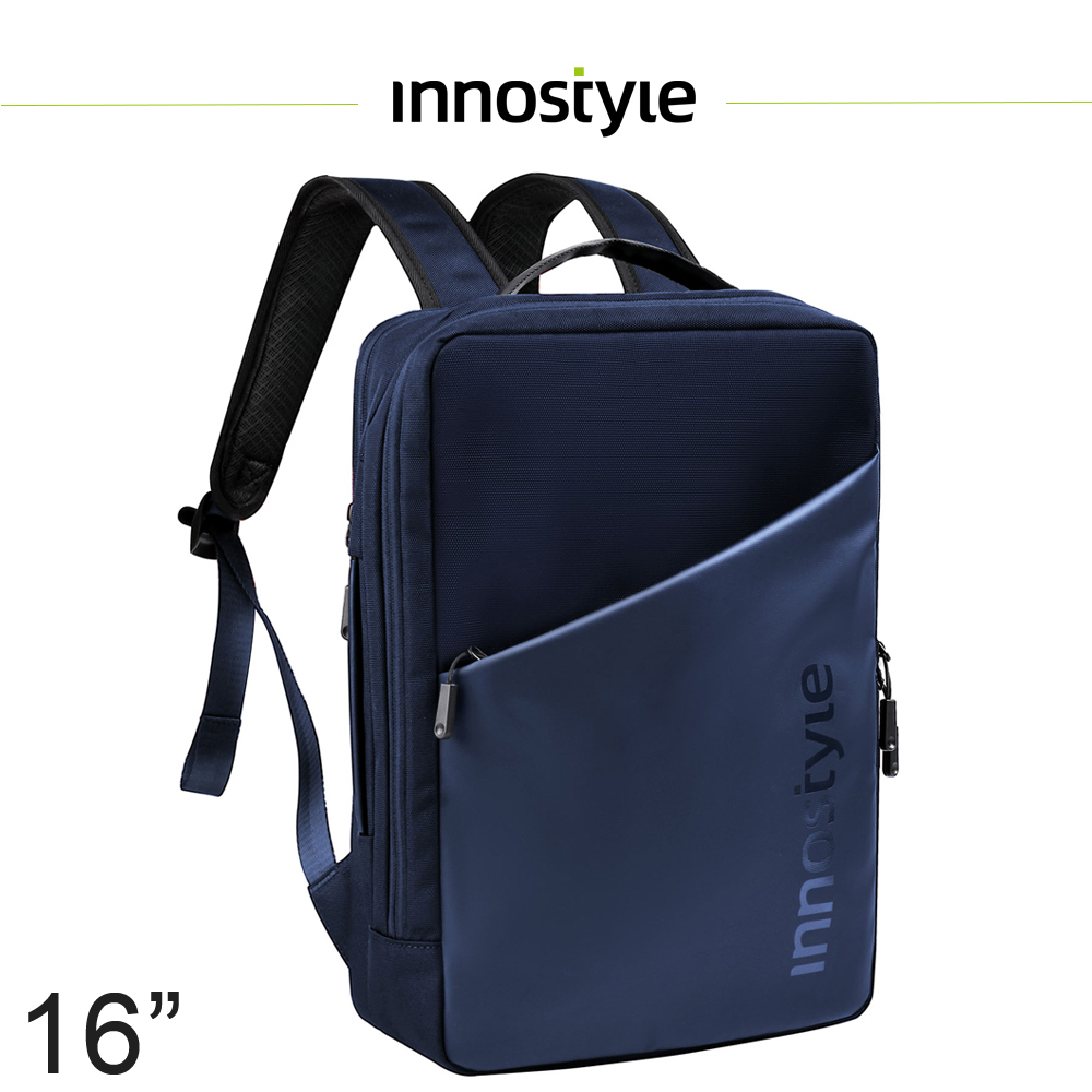 innostyle DailyCommute系列 16吋 大容量 後背包/肩背包/電腦包/筆電包/平板包/手提包 藍色