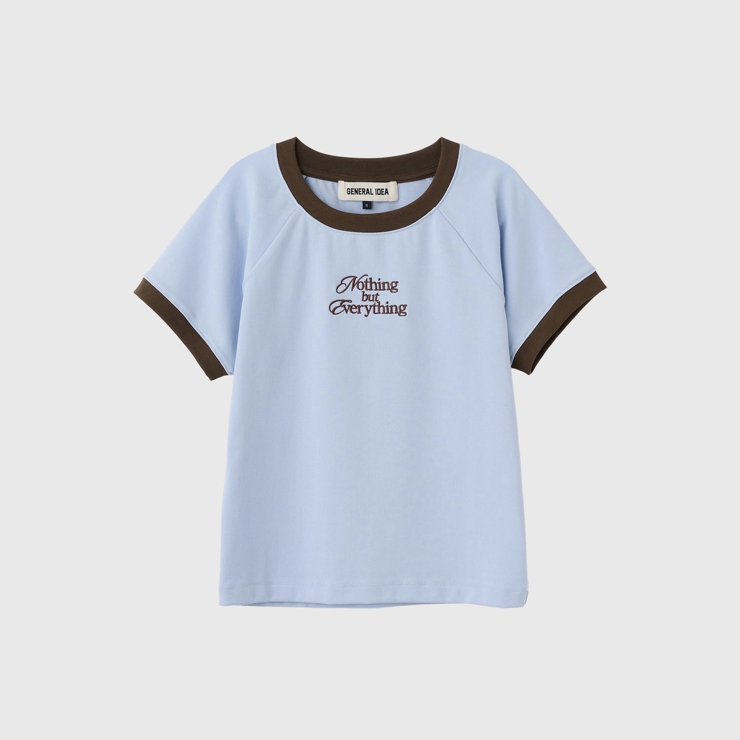 [GENERAL IDEA] RAGLAN CROP RINGER T-SHIRT