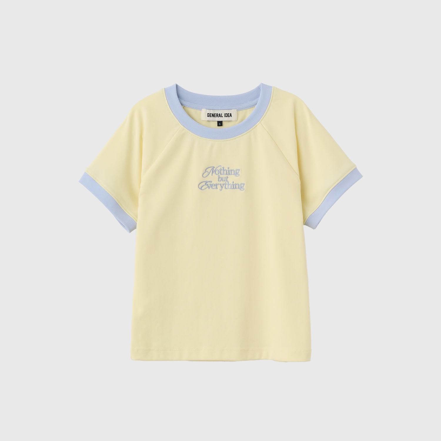 [GENERAL IDEA] RAGLAN CROP RINGER T-SHIRT