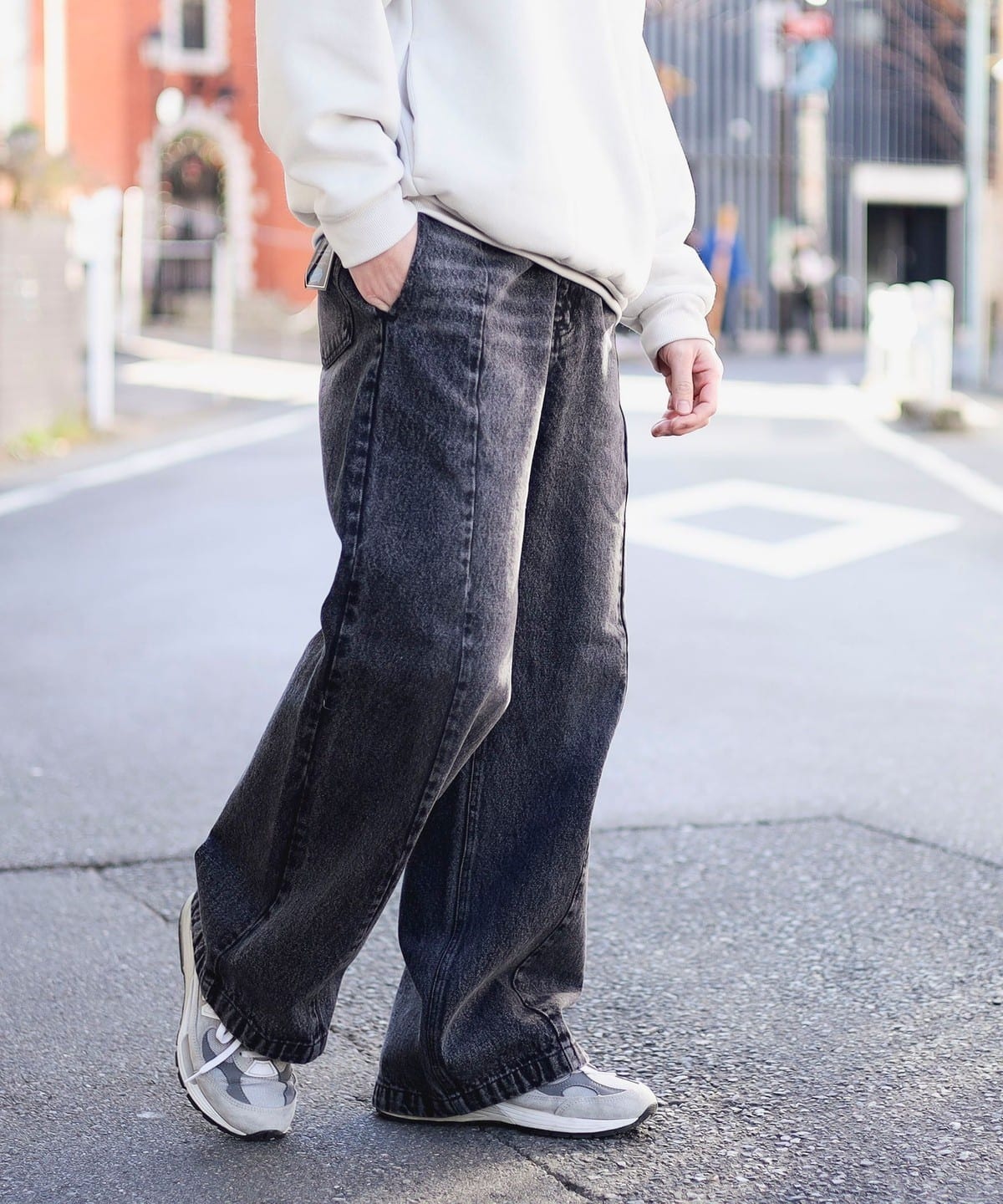 2025SS BEAMS HEART 寬版 剪裁 拓腿褲 牛仔褲 現貨 42210098147