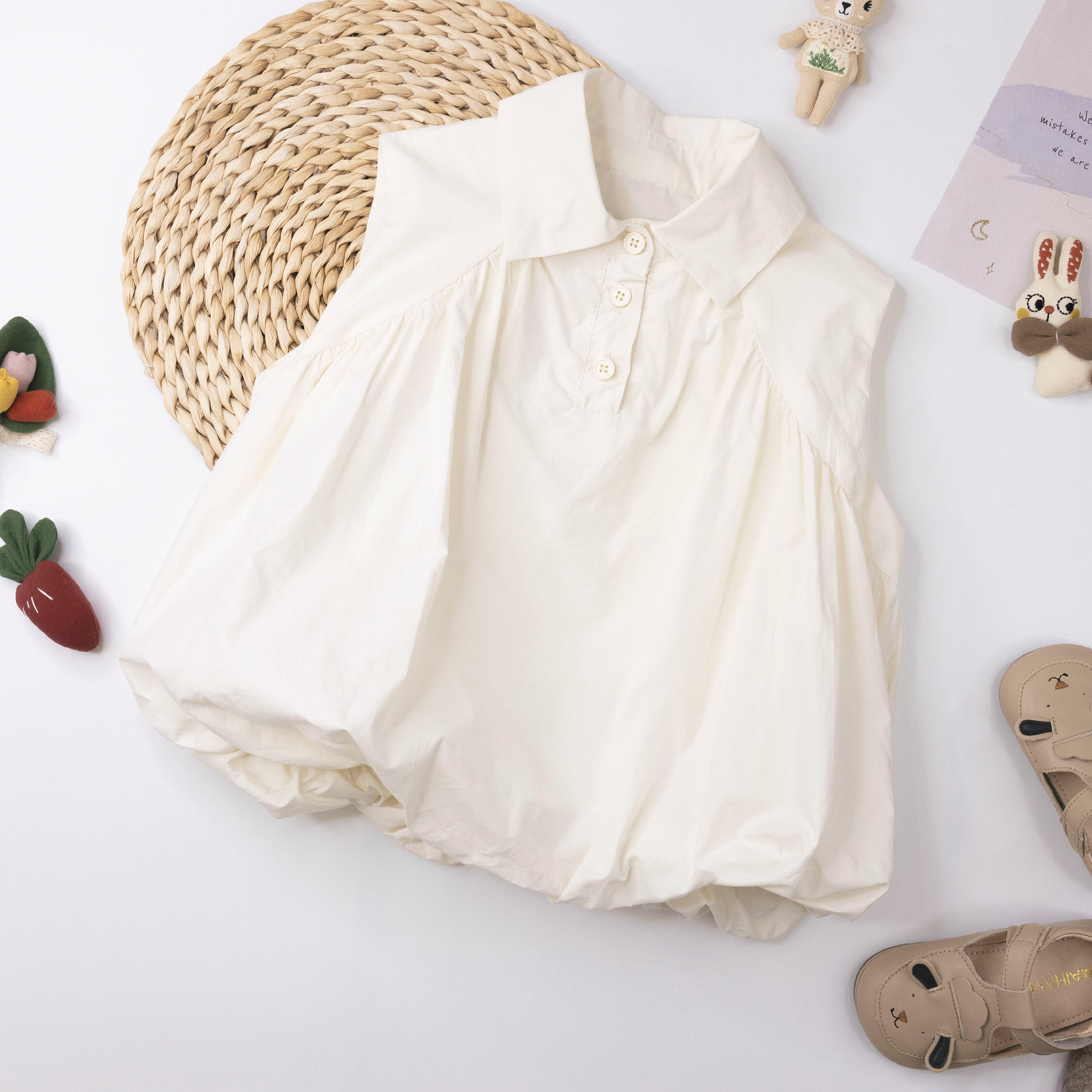 【H50183】韓系質感棉質翻領套裝