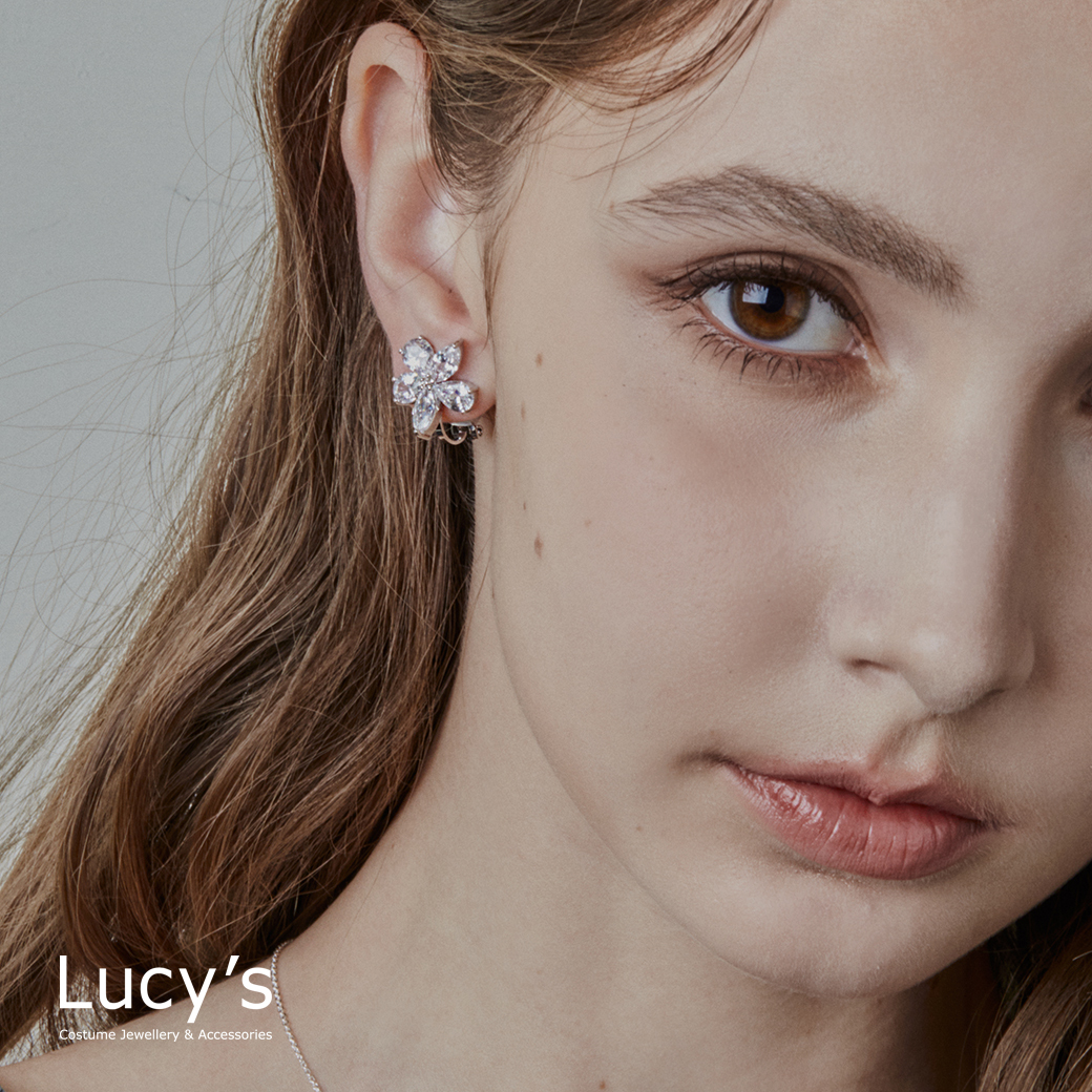 璀璨花漾 夾式耳環 (122078)