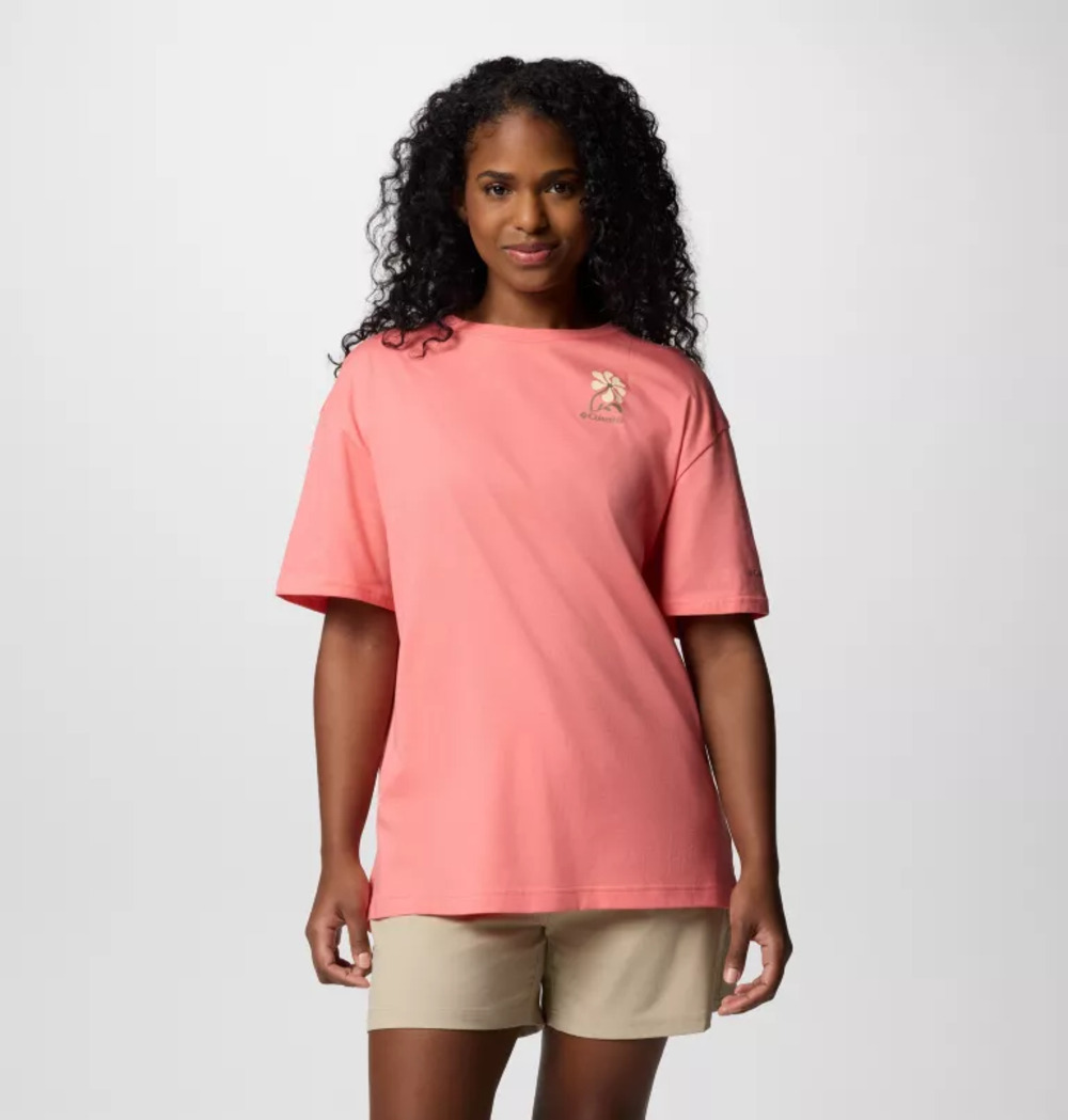 Columbia - 女裝 Rolling Bend 圖案寬鬆版型 T 恤