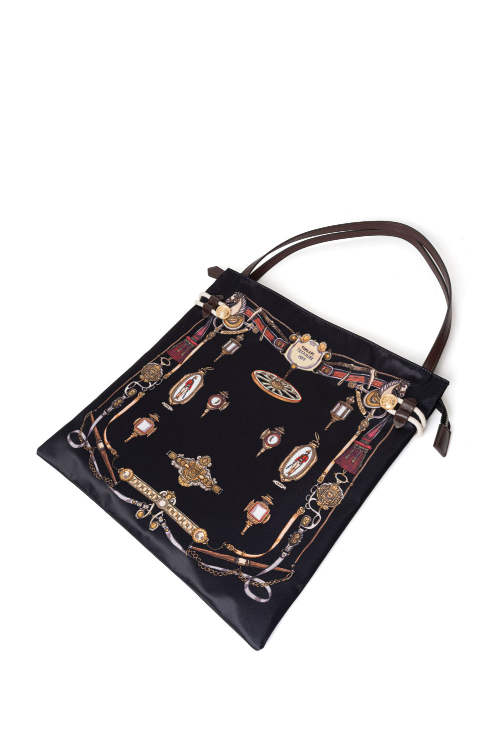 馬具絲巾印花方型tote bag（預購產品）