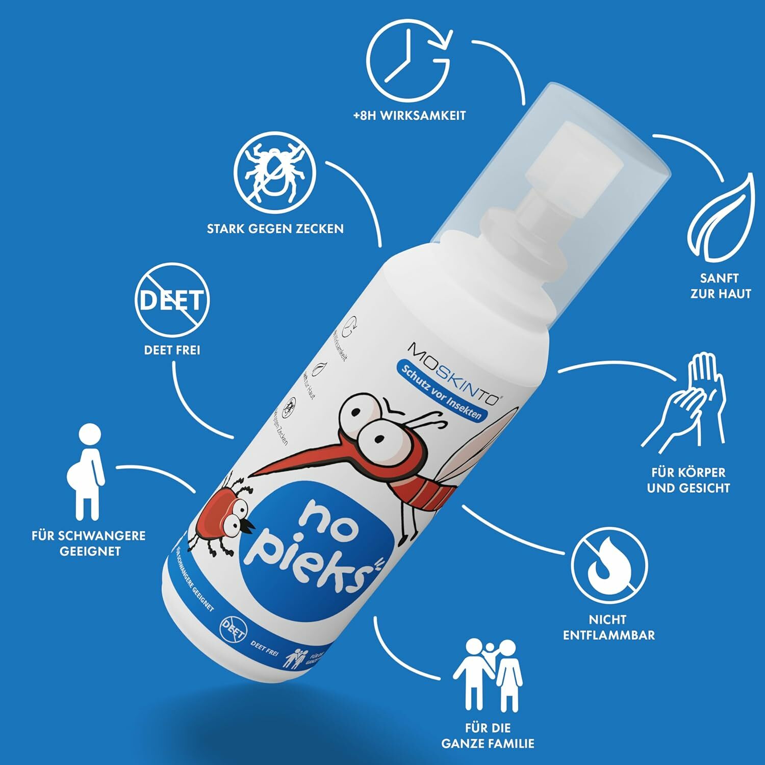 德國 MOSKINTO 防蚊蟲無DEET配方噴劑 75ml