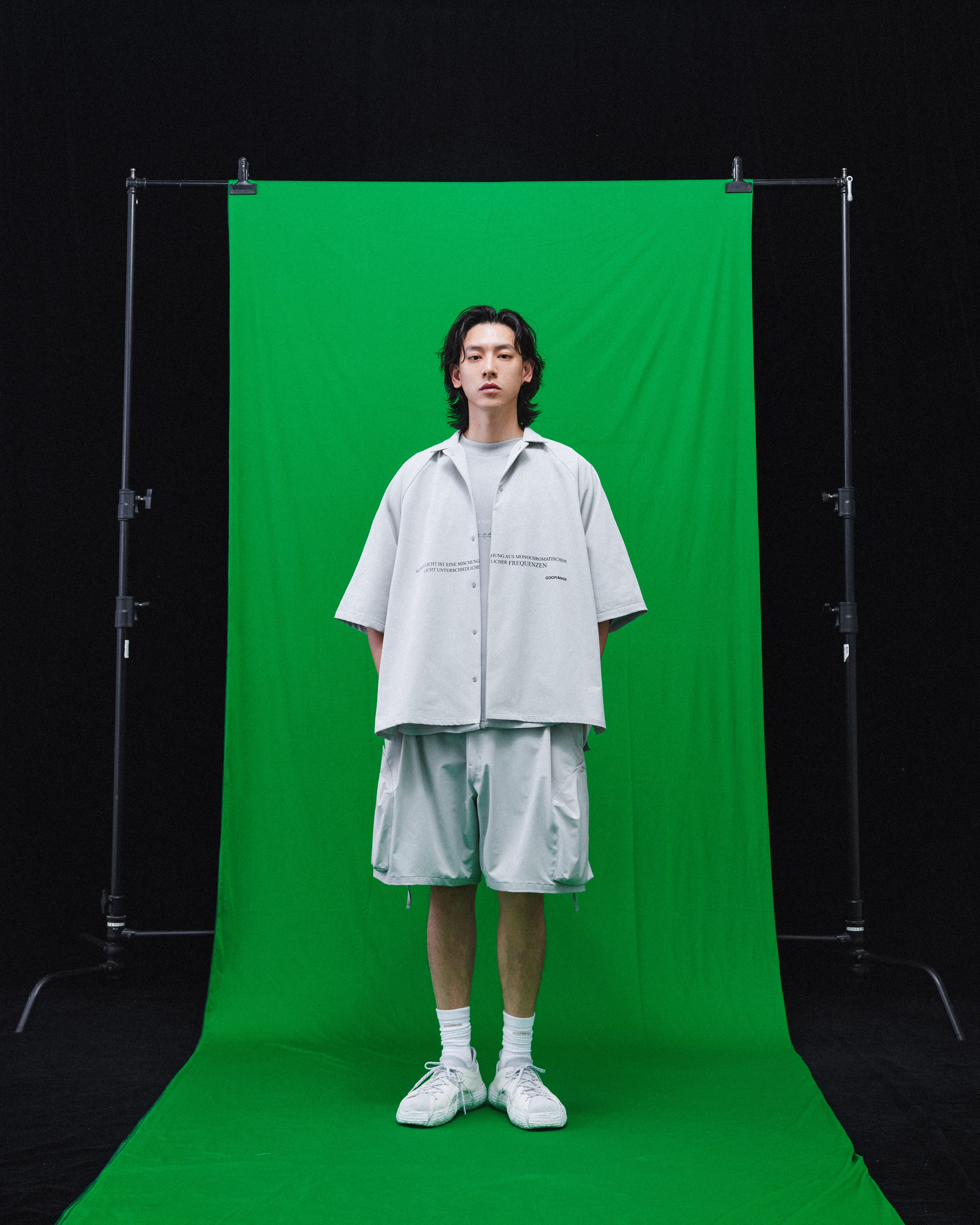 GOOPiMADE “AWGN-S1” 3D Wave-Form Utility Shorts - Tech-Gray