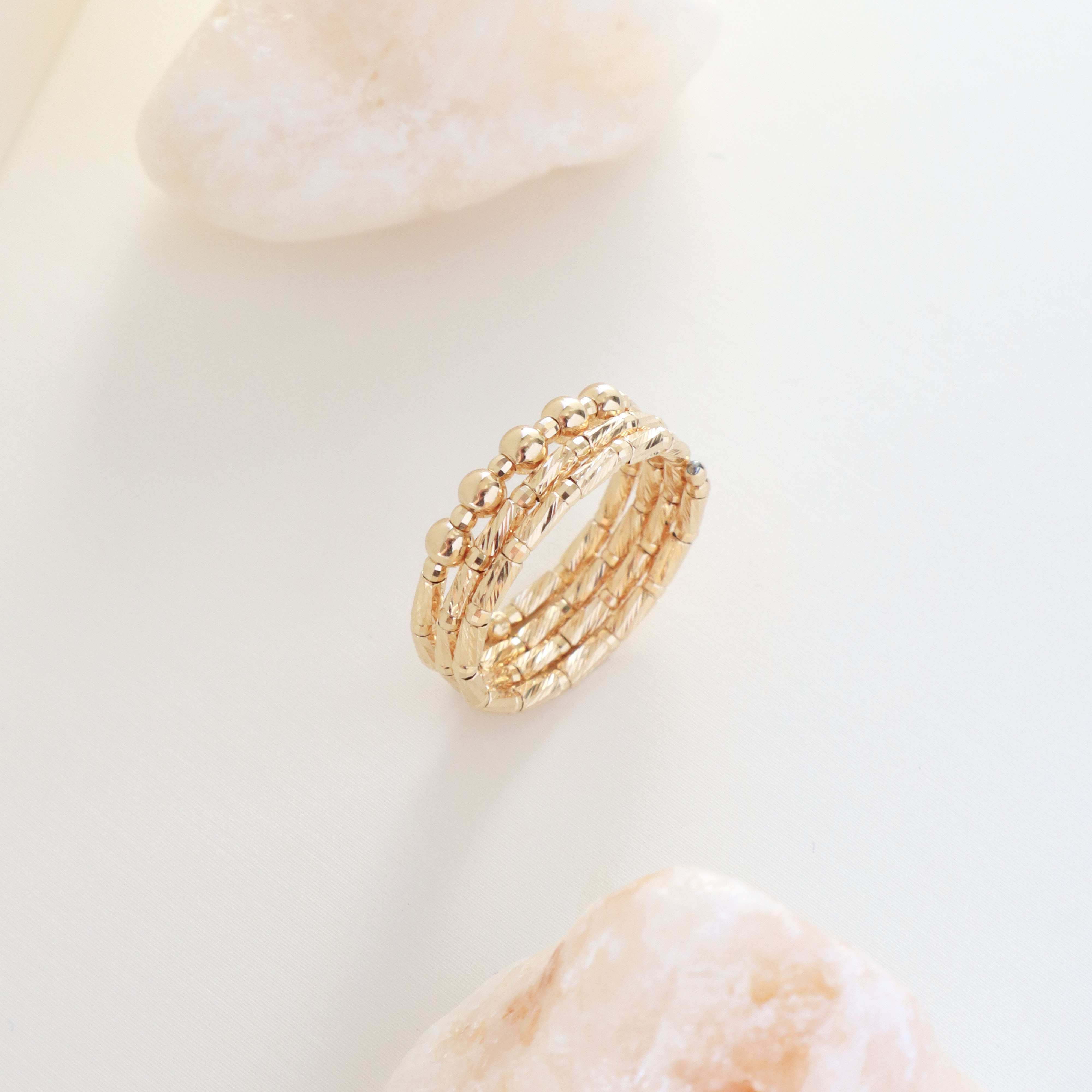 18K/日本設計款系列-蘊金．多層環繞戒指