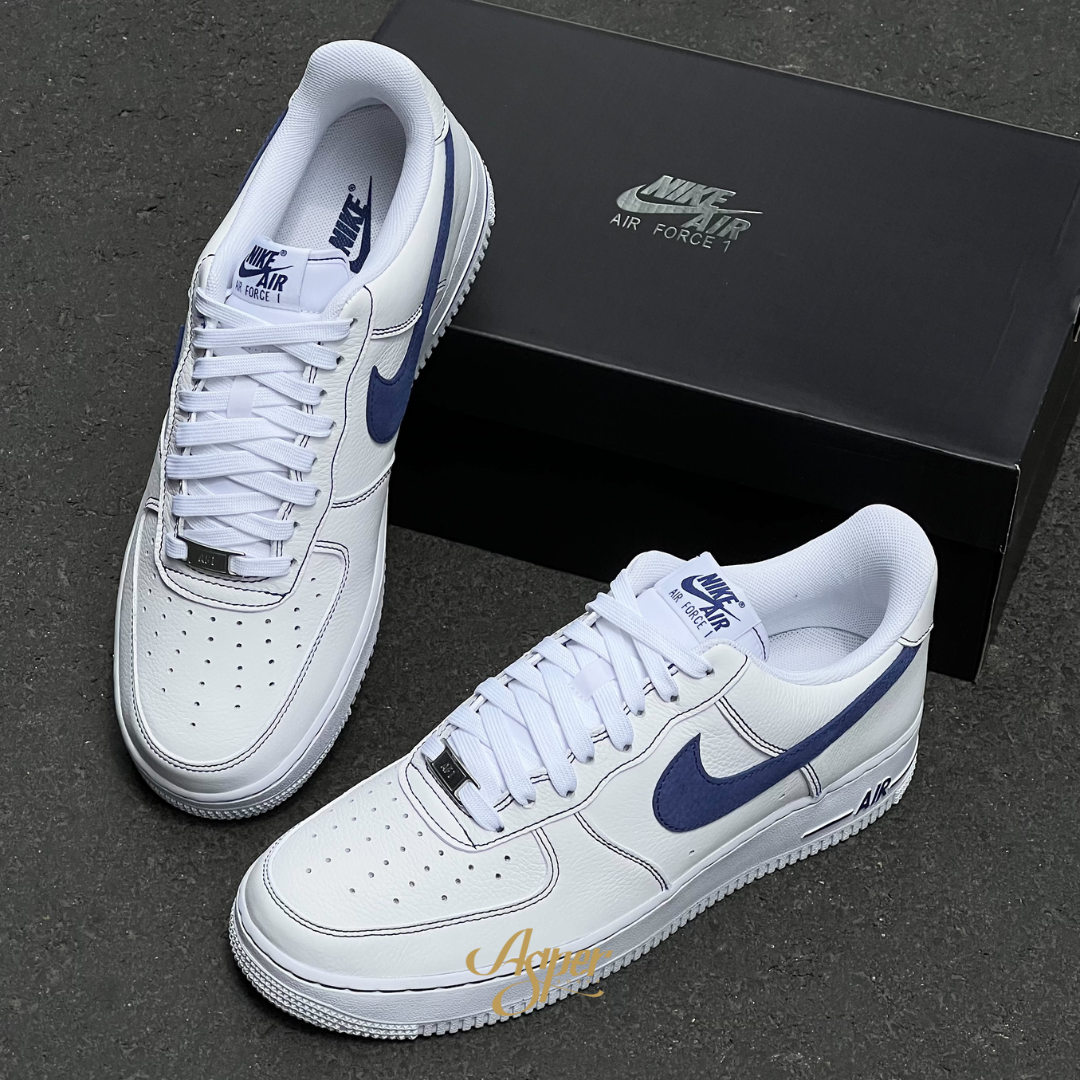 Nike Air Force 1 '07 Lv8 白藍 縫線 荔枝皮革 男鞋 HQ2037-100 IV